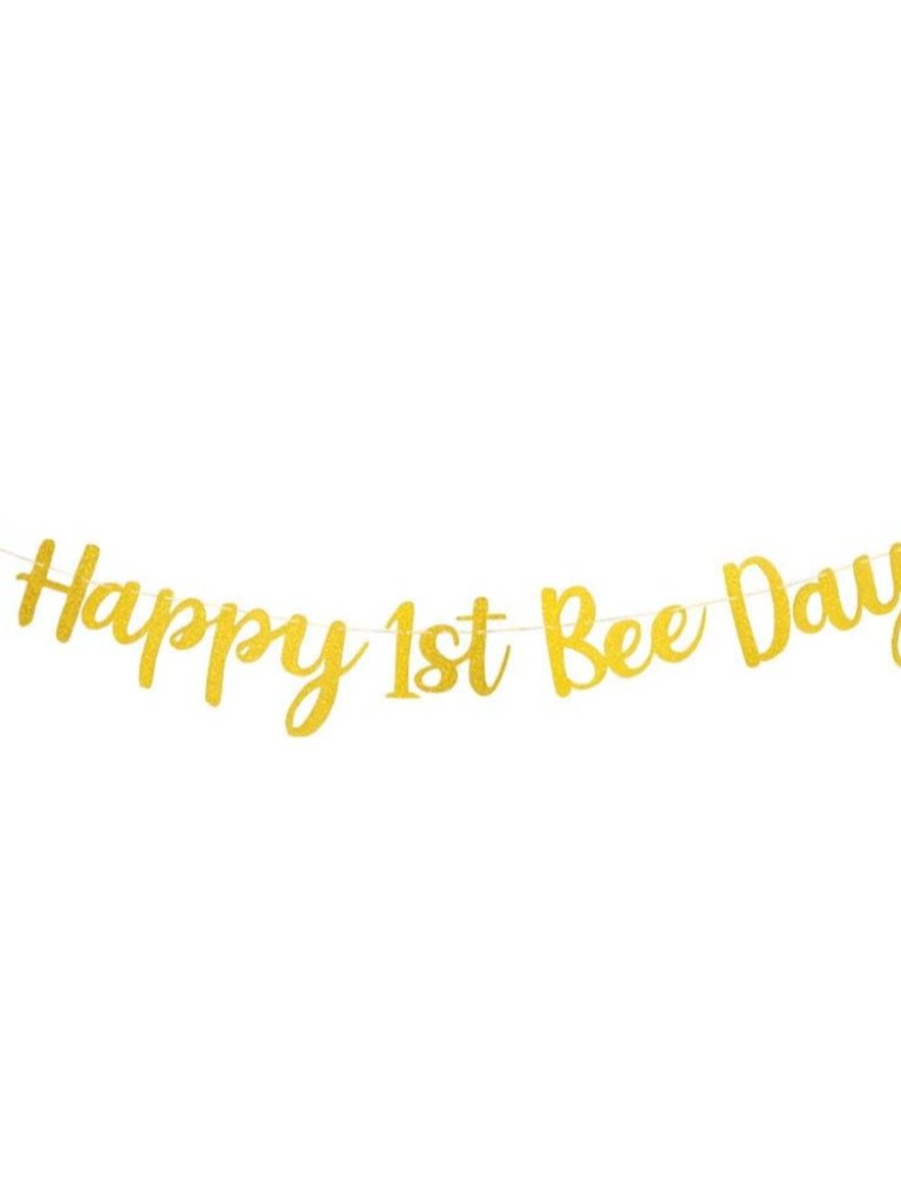 Happy 1st Bee Day Banner,Glitter Gold 1st Birthday Themed Party,One High Chair S